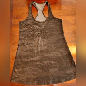 Lululemon Cool Racerback Tank in Sequoia Camo Print Black and Grey
